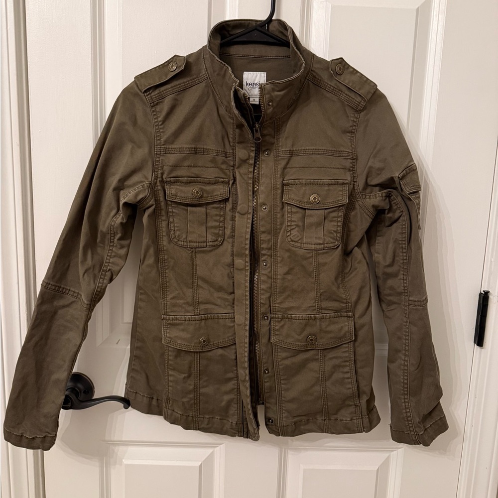 Kensie Olive Military Utility Jacket